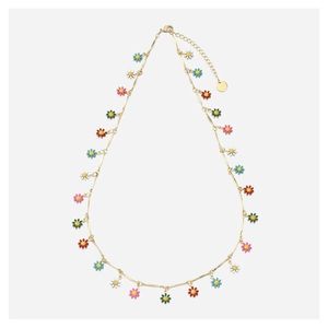 NWT Victoria Emerson Lucy Flower Charm Necklace